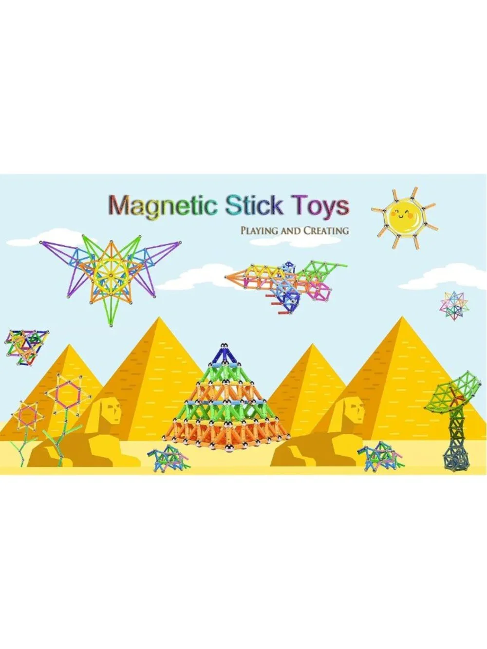 150 Pcs Magnetic Building Sticks & Blocks - Non-Toxic 3D STEM Toys for All Ages